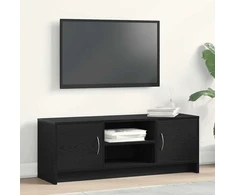 TV staliukas TV spintelė, juodo ąžuolo spalvos, 102x30x37,5 cm, inžinerinė mediena