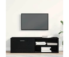 TV staliukas TV spintelė, juodo ąžuolo spalvos, 120x34x37 cm, inžinerinė mediena