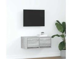 TV staliukas TV spintelė, pilka ąžuolo, 60x31x25,5 cm, apdirbta mediena