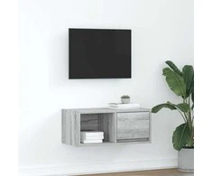 TV staliukas TV spintelė, pilka ąžuolo, 60x31x25,5 cm, apdirbta mediena