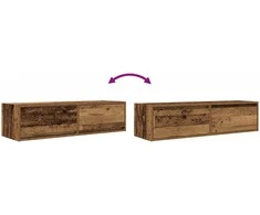 TV staliukas Televizoriaus spintelė 100 x 31 x 25,5 cm Sena mediena