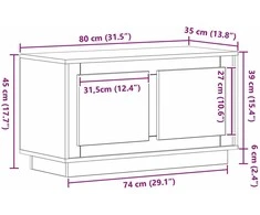 TV staliukas Televizoriaus spintelė 80 x 35 x 45 cm Sena mediena
