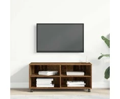 TV staliukas Televizoriaus spintelė 90 x 35 x 40.5 cm Ruda Apdirbta mediena