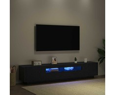 TV staliukas TV spintelių komplektas 2 pcs Juoda 200 x 35 x 40 cm