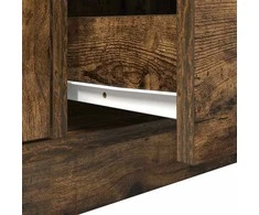 TV staliukas TV spintelė su LED apšvietimu, dūminio ąžuolo, 100x41x50 cm