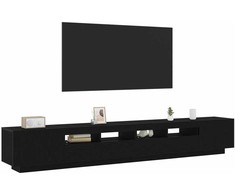 TV staliukas TV spintelių komplektas 3 pcs Juoda 260 x 35 x 40 cm