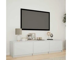 TV staliukas TV spintelė su LED Baltas 165 x 34 x 40 cm Dirbtinė mediena