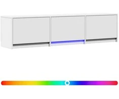 TV staliukas TV spintelė su LED Baltas 165 x 34 x 40 cm Dirbtinė mediena