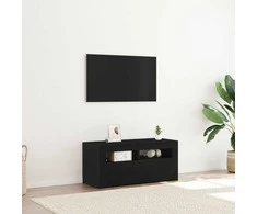 TV staliukas Televizoriaus spintelė Juodas ąžuolas 90 x 35 x 40 cm