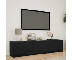 TV staliukas TV spintelė su LED Juodas 165 x 34 x 40 cm Dirbtinė mediena