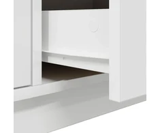 TV staliukas TV spintelė su LED lemputėmis, balta, 100x41x50 cm