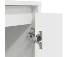 TV staliukas TV spintelė su LED lemputėmis, baltos spalvos, 160,5x41x50 cm
