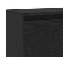TV staliukas TV spintelė su LED lemputėmis, juodo ąžuolo spalvos, 120x30x36 cm, inžinerinė mediena