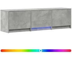 TV staliukas TV spintelė su LED su LED Betono Pilka 140 x 34 x 40 cm