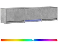 TV staliukas TV spintelė su LED su LED Betono Pilka 165 x 34 x 40 cm