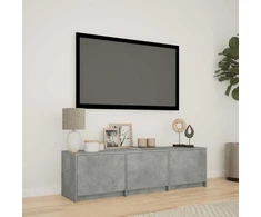 TV staliukas TV spintelė su LED su LED Betono Pilka 140 x 34 x 40 cm