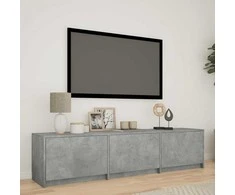 TV staliukas TV spintelė su LED su LED Betono Pilka 165 x 34 x 40 cm