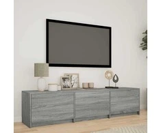 TV staliukas TV spintelė su LED su LED Pilka Sonoma 165 x 34 x 40 cm