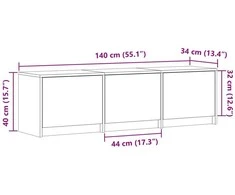 TV staliukas TV spintelė su LED 140x34x40 cm Pilka Sonoma Dirbtinė mediena