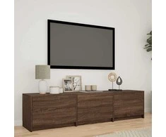 TV staliukas TV spintelė su LED su LED Rudas ąžuolas 165 x 34 x 40 cm