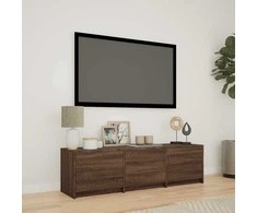 TV staliukas TV spintelė su LED su LED Rudas ąžuolas 140 x 34 x 40 cm