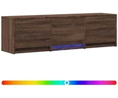 TV staliukas TV spintelė su LED su LED Rudas ąžuolas 140 x 34 x 40 cm