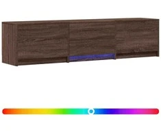 TV staliukas TV spintelė su LED su LED Rudas ąžuolas 165 x 34 x 40 cm