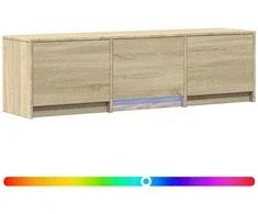 TV staliukas TV spintelė su LED su LED Sonoma ąžuolas 140 x 34 x 40 cm