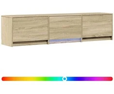 TV staliukas TV spintelė su LED su LED Sonoma ąžuolas 165 x 34 x 40 cm