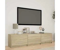 TV staliukas TV spintelė su LED su LED Sonoma ąžuolas 165 x 34 x 40 cm