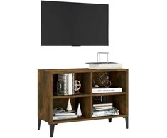 TV staliukas TV spintelė su metalinėmis kojelėmis, ąžuolo, 69,5x30x50cm