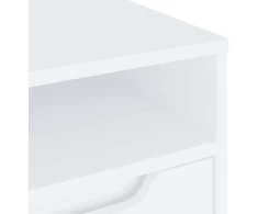 TV staliukas TV spintelė VISNES, balta, 100x40x38 cm, inžinerinė mediena