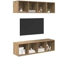 TV staliukas TV spintelių komplektas 3 pcs Amatininkų ąžuolas
