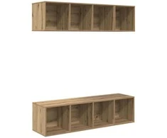 TV staliukas TV spintelių komplektas 3 pcs Amatininkų ąžuolas