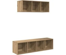 TV staliukas TV spintelių komplektas 2 pcs Amatininkų ąžuolas