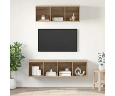 TV staliukas TV spintelių komplektas 2 pcs Amatininkų ąžuolas