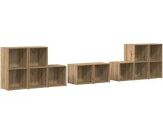 TV staliukas TV spintelės komplektas 8 pcs Amatininkų ąžuolas