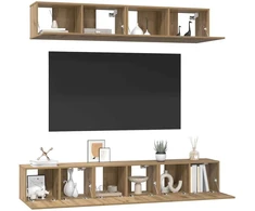 TV staliukas TV spintelių komplektas 5 pcs Amatininkų ąžuolas