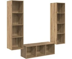 TV staliukas TV spintelių komplektas 3 pcs Amatininkų ąžuolas