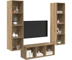 TV staliukas TV spintelių komplektas 3 pcs Amatininkų ąžuolas