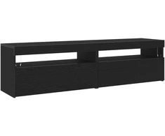 TV staliukas Televizoriaus spintelė 2 pcs Juodas ąžuolas 75 x 35 x 40 cm