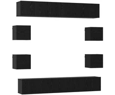 TV staliukas TV spintelių komplektas 10 pcs 180 x 30 x 30 cm Juodojo ąžuolo