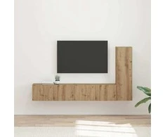TV staliukas TV spintelių komplektas 3 pcs Amatininkų ąžuolas