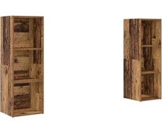 TV staliukas TV spintelių komplektas 2 pcs Senovinis medis 107 x 35 x 37 cm