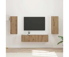 TV staliukas TV spintelių komplektas 2 pcs Amatininkų ąžuolas