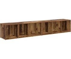 TV staliukas TV spintelių komplektas 2 pcs Senovinis medis 37 x 35 x 107cm