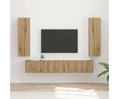 TV staliukas TV spintelių komplektas 3 pcs Amatininkų ąžuolas