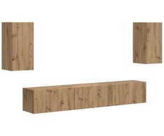 TV staliukas TV spintelių komplektas 5 pcs Amatininkų ąžuolas