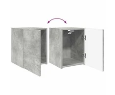 TV staliukas TV spintelių komplektas 3 pcs Betono pilka Apdirbta mediena