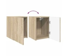 TV staliukas TV spintelių komplektas 3 pcs Sonoma ąžuolas Apdirbta mediena